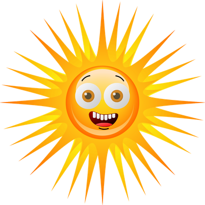 soleil - astre - environnement - smiley émoticône émoji cartoon clipart illustration - artémotic
