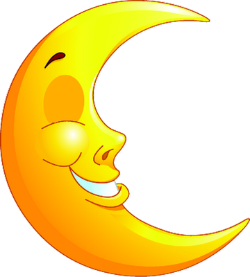 lune - astre - environnement - smiley émoticône émoji cartoon clipart illustration - artémotic