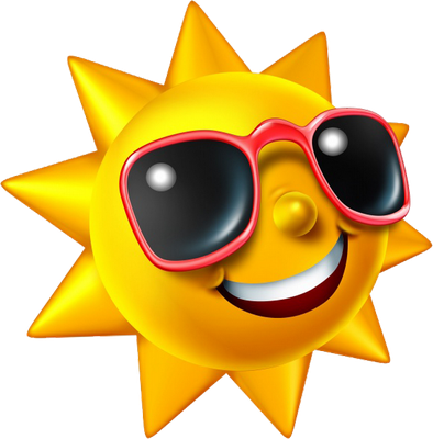 soleil - astre - environnement - smiley émoticône émoji cartoon clipart illustration - artémotic