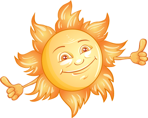 soleil - astre - environnement - smiley émoticône émoji cartoon clipart illustration - artémotic