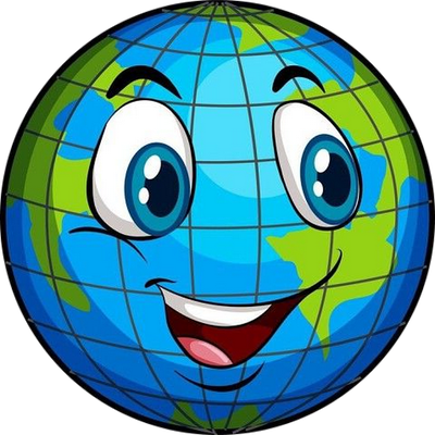 terre - astre - environnement - smiley émoticône émoji cartoon clipart illustration - artémotic