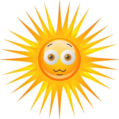 soleil - astre - environnement - smiley émoticône émoji cartoon clipart illustration - artémotic