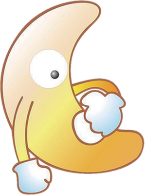 lune - astre - environnement - smiley émoticône émoji cartoon clipart illustration - artémotic