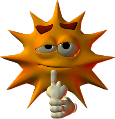 soleil - astre - environnement - smiley émoticône émoji cartoon clipart illustration - artémotic