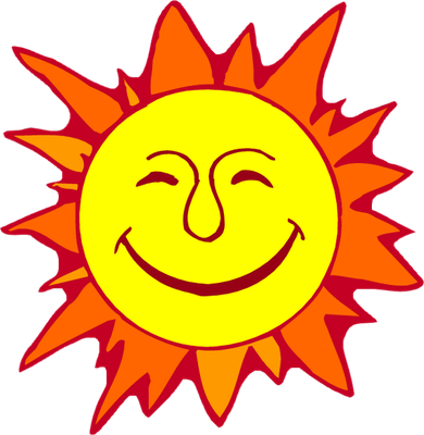 soleil - astre - environnement - smiley émoticône émoji cartoon clipart illustration - artémotic