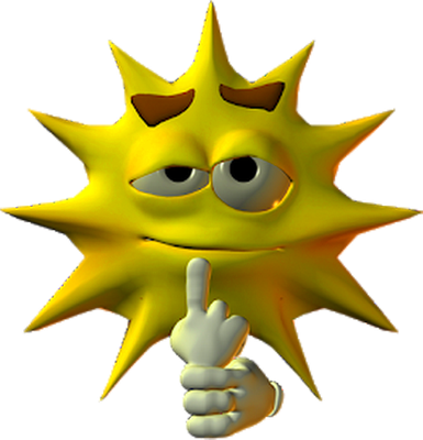 soleil - astre - environnement - smiley émoticône émoji cartoon clipart illustration - artémotic