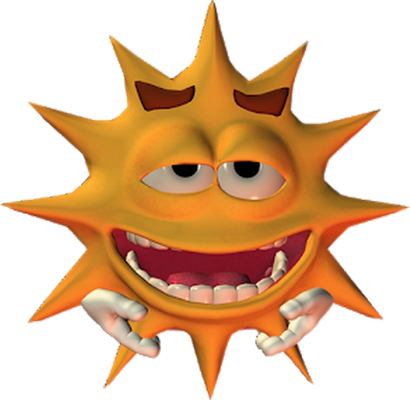 soleil - astre - environnement - smiley émoticône émoji cartoon clipart illustration - artémotic