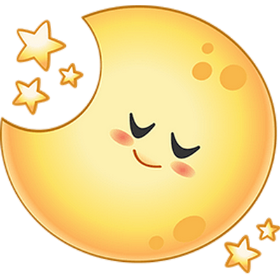 lune - astre - environnement - smiley émoticône émoji cartoon clipart illustration - artémotic