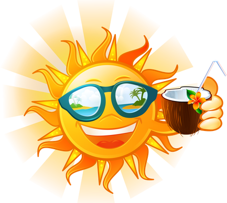 soleil - astre - environnement - smiley émoticône émoji cartoon clipart illustration - artémotic