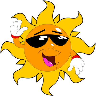 soleil - astre - environnement - smiley émoticône émoji cartoon clipart illustration - artémotic