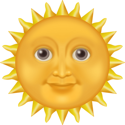 soleil - astre - environnement - smiley émoticône émoji cartoon clipart illustration - artémotic