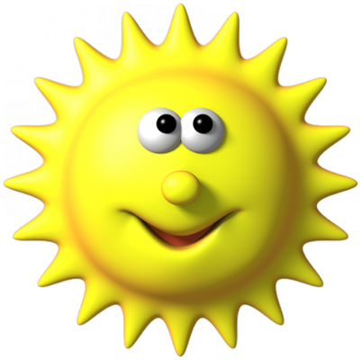 soleil - astre - environnement - smiley émoticône émoji cartoon clipart illustration - artémotic