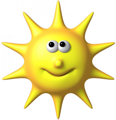 soleil - astre - environnement - smiley émoticône émoji cartoon clipart illustration - artémotic