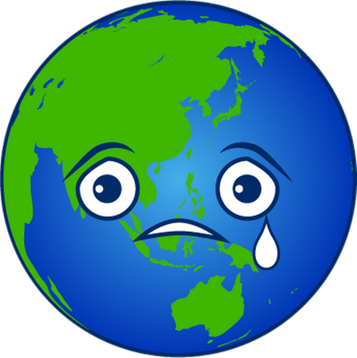 terre - astre - environnement - smiley émoticône émoji cartoon clipart illustration - artémotic