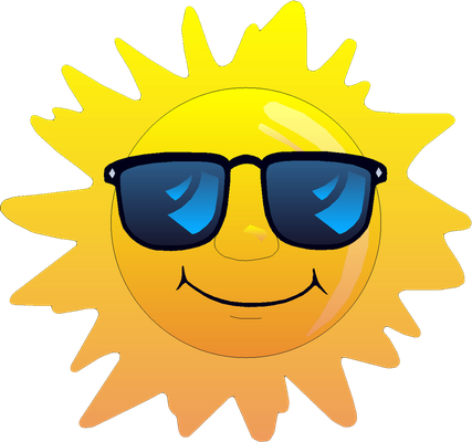 soleil - astre - environnement - smiley émoticône émoji cartoon clipart illustration - artémotic