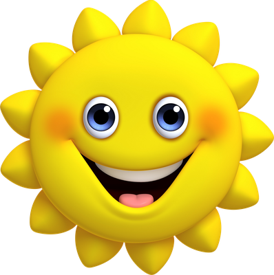 soleil - astre - environnement - smiley émoticône émoji cartoon clipart illustration - artémotic