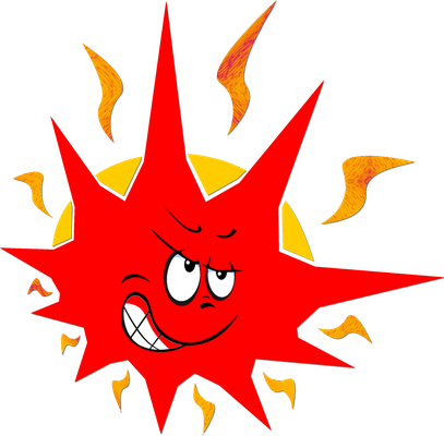 soleil - astre - environnement - smiley émoticône émoji cartoon clipart illustration - artémotic