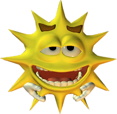 soleil - astre - environnement - smiley émoticône émoji cartoon clipart illustration - artémotic