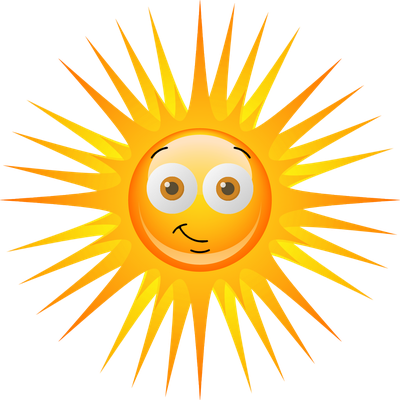 soleil - astre - environnement - smiley émoticône émoji cartoon clipart illustration - artémotic