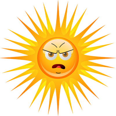 soleil - astre - environnement - smiley émoticône émoji cartoon clipart illustration - artémotic