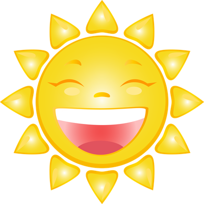 soleil - astre - environnement - smiley émoticône émoji cartoon clipart illustration - artémotic