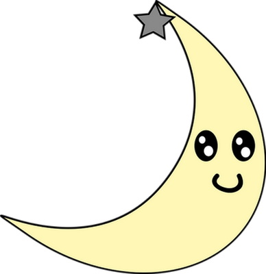 lune - astre - environnement - smiley émoticône émoji cartoon clipart illustration - artémotic