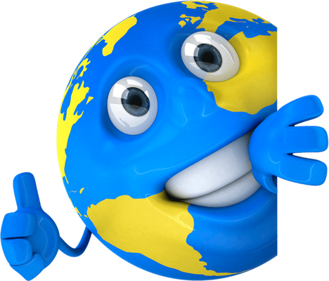 terre - astre - environnement - smiley émoticône émoji cartoon clipart illustration - artémotic