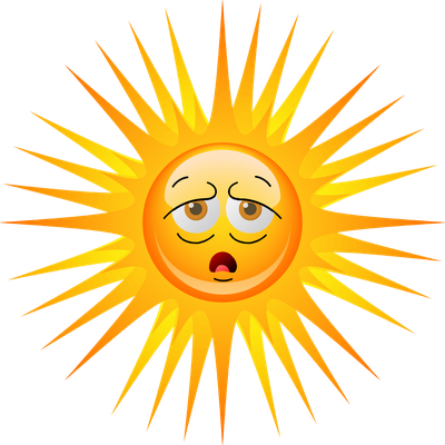 soleil - astre - environnement - smiley émoticône émoji cartoon clipart illustration - artémotic