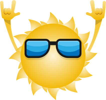 soleil - astre - environnement - smiley émoticône émoji cartoon clipart illustration - artémotic