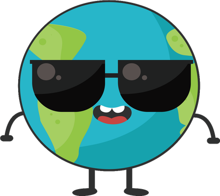 terre - astre - environnement - smiley émoticône émoji cartoon clipart illustration - artémotic