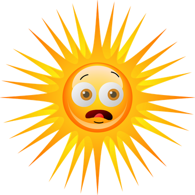 soleil - astre - environnement - smiley émoticône émoji cartoon clipart illustration - artémotic