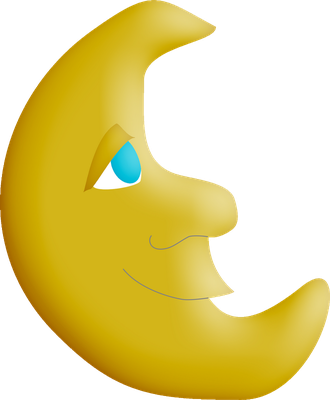 lune - astre - environnement - smiley émoticône émoji cartoon clipart illustration - artémotic