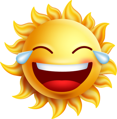 soleil - astre - environnement - smiley émoticône émoji cartoon clipart illustration - artémotic