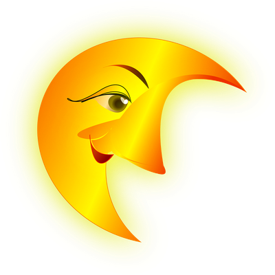 lune - astre - environnement - smiley émoticône émoji cartoon clipart illustration - artémotic