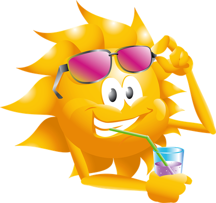 soleil - astre - environnement - smiley émoticône émoji cartoon clipart illustration - artémotic