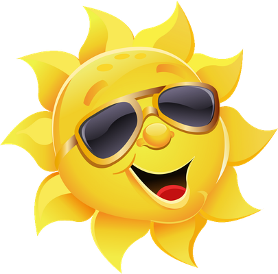 soleil - astre - environnement - smiley émoticône émoji cartoon clipart illustration - artémotic