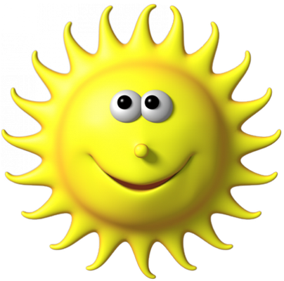 soleil - astre - environnement - smiley émoticône émoji cartoon clipart illustration - artémotic