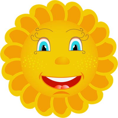 soleil - astre - environnement - smiley émoticône émoji cartoon clipart illustration - artémotic