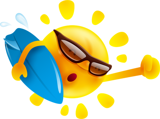 soleil - astre - environnement - smiley émoticône émoji cartoon clipart illustration - artémotic