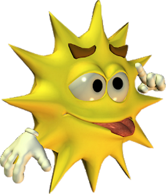 soleil - astre - environnement - smiley émoticône émoji cartoon clipart illustration - artémotic
