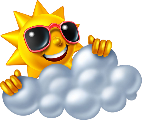 soleil - astre - environnement - smiley émoticône émoji cartoon clipart illustration - artémotic