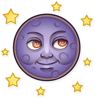 lune - astre - environnement - smiley émoticône émoji cartoon clipart illustration - artémotic