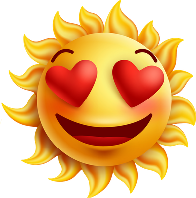 soleil - astre - environnement - smiley émoticône émoji cartoon clipart illustration - artémotic