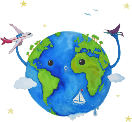 terre - astre - environnement - smiley émoticône émoji cartoon clipart illustration - artémotic