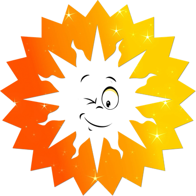 soleil - astre - environnement - smiley émoticône émoji cartoon clipart illustration - artémotic
