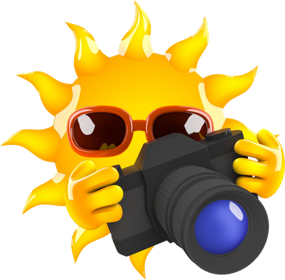 soleil - astre - environnement - smiley émoticône émoji cartoon clipart illustration - artémotic