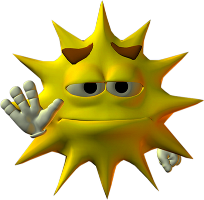 soleil - astre - environnement - smiley émoticône émoji cartoon clipart illustration - artémotic