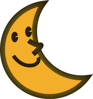 lune - astre - environnement - smiley émoticône émoji cartoon clipart illustration - artémotic
