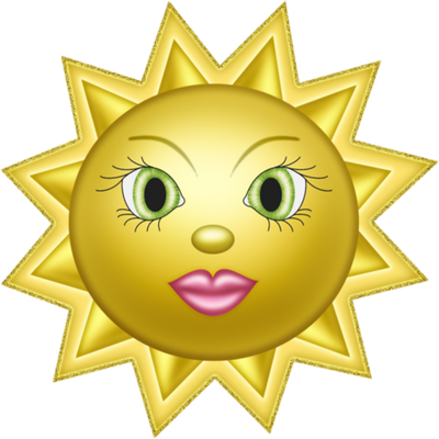 soleil - astre - environnement - smiley émoticône émoji cartoon clipart illustration - artémotic