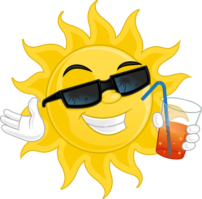 soleil - astre - environnement - smiley émoticône émoji cartoon clipart illustration - artémotic